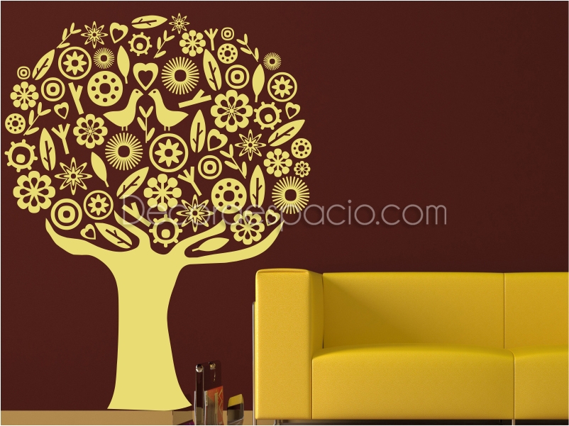 Vinilo árbol primaveral II