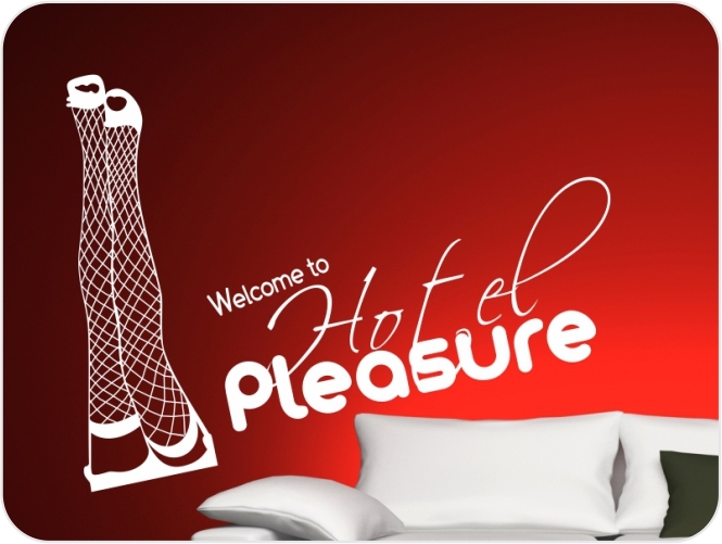 Vinilo welcome to hotel pleasure