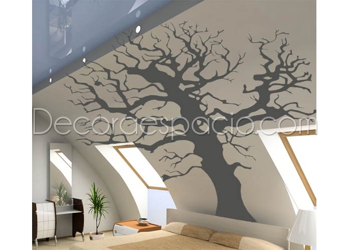 Vinilo floral arbol otoño