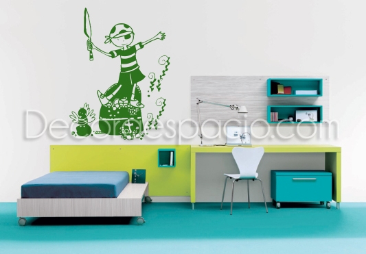 Vinilo infantil pirata
