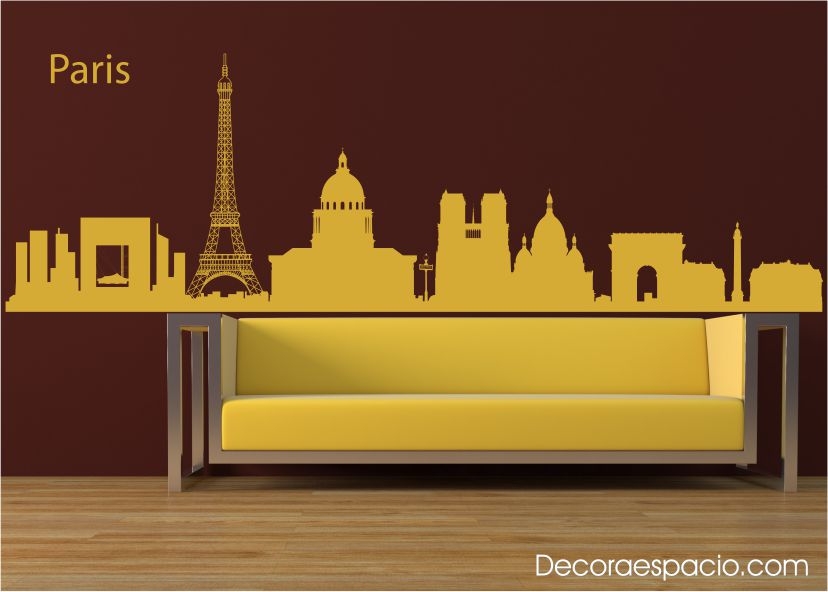 Vinilo skyline París 