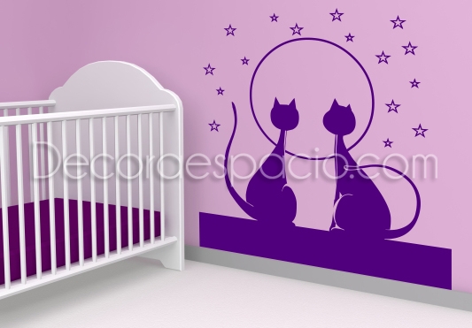 Vinilo infantil gatitos
